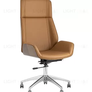 Кресло руководителя TopChairs Crown коричневое УТ000031356