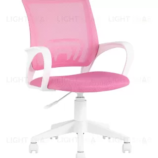 Кресло офисное TopChairs ST-BASIC-W розовый крестовина пластик белый УТ000035494
