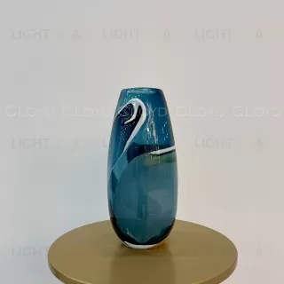  Ваза Cloyd арт.50062 / выс. 30 см - синее стекло / серия 1537  50062