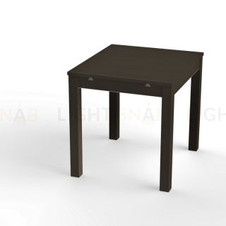 Стол обеденный раскладной ВАРДИГ С 80(120)x70 шпон, ясень черный S00524