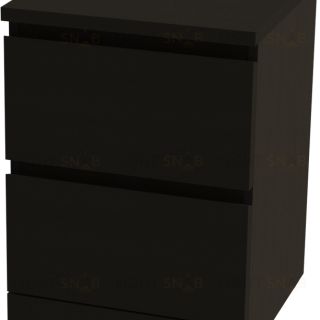 Комод Варма 2  с двумя выдвижными ящиками, цвет ясень черный S00180