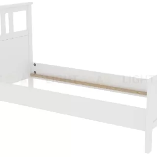 Кровать Кантри односпальная 90х200, массив сосны, цвет белый 410055002300
