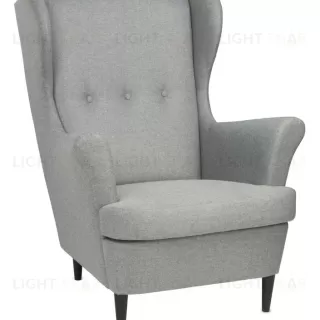Кресло для отдыха Вало серый, ткань рогожка VALACH MA90