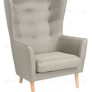 Кресло для отдыха Саари светло-серое, ткань рогожка SAAACH MA16