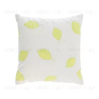 Чехол для подушки Etel 100% белый с желтыми лимонами 45 x 45 cm 101276