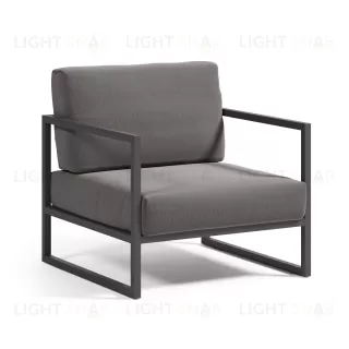 Comova Уличное кресло темно-серое с черным алюминиевым каркасом 145928