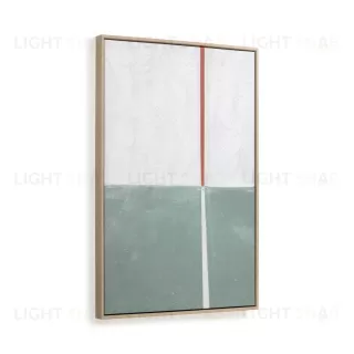 Картина Malvern в зелено-белом цвете 50 x 70 см 108097