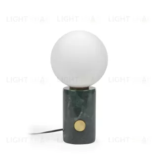 Настольная лампа Lonela из мрамора с зеленой отделкой 115653