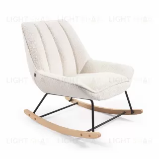 Кресло-качалка Marlina из ткани букле белого цвета 109433