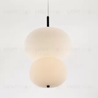  Подвесной светильник Cloyd AVOGADRO-B P2 / Ø33 см - черный - опаловое стекло (арт.11364)  11364