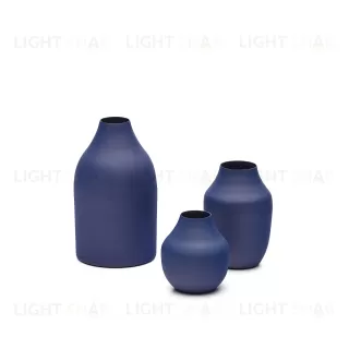 Pubol Набор из 3-х металлических ваз синего цвета 10 см 14 см 20 см 157185