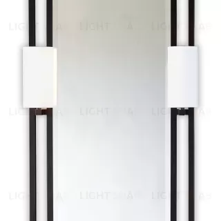 Черное зеркало с бра “Дуглас” LHDWM301223RJ