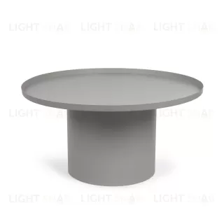 Круглый журнальный столик Fleksa из серого металла Ø 72 см 109402
