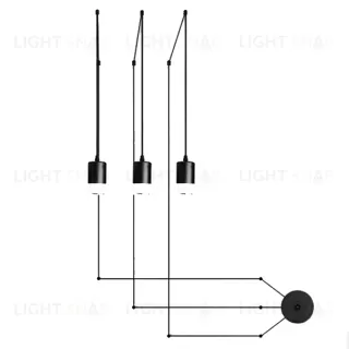 Настенный дизайнерский светильник  Wireflow 3 by Vibia LSR4451V1