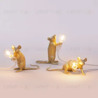 Настольный дизайнерский светильник  Mouse by Seletti (золотой) LSR5080V1