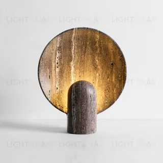 Настольный дизайнерский светильник  BLACK TRAVERTINE SCULPTED LAMP by HENRY WILSON LSR5142V1