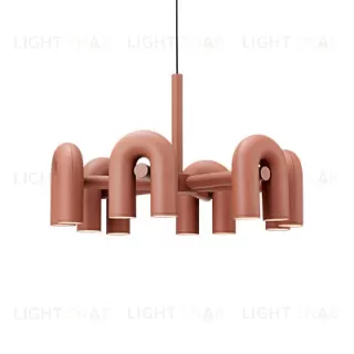 Подвесной дизайнерский светильник Cirkus by AGO Lighting (6 плафонов/розовый) LSR5530V1