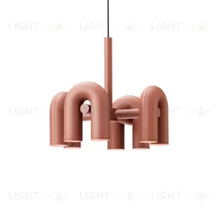 Подвесной дизайнерский светильник Cirkus by AGO Lighting (4 плафона/розовый) LSR5527V1