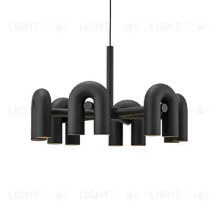 Подвесной дизайнерский светильник Cirkus by AGO Lighting (6 плафонов/черный) LSR5529V1