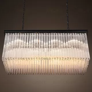 Подвесной дизайнерский светильник  1930S Astor Crystal Rectangular Chandelier 40