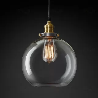 Подвесной дизайнерский светильник  20th C. Factory Filament Clear Glass Caf? Pendant by Restoration Hardware LSR5794V1