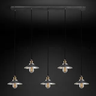 Подвесной дизайнерский светильник  20th C. Factory Filament Reflector Rectangular Pendant by Restoration Hardware LSR5810V1