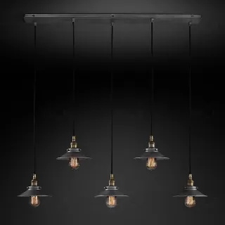 Подвесной дизайнерский светильник  20th C. Factory Filament Metal Rectangular Pendant by Restoration Hardware LSR5806V1