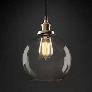 Подвесной дизайнерский светильник  20th C. Factory Filament Smoke Glass Caf? Pendant by Restoration Hardware LSR5820V1