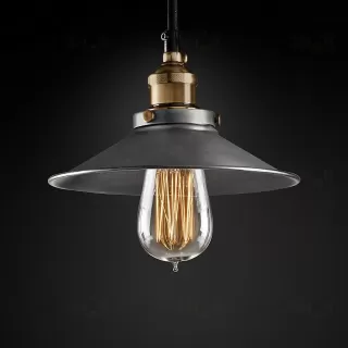 Подвесной дизайнерский светильник  20th C. Factory Filament Metal Single Pendant by Restoration Hardware LSR5808V1