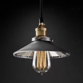 Подвесной дизайнерский светильник  20th C. Factory Filament Reflector Single Pendant by Restoration Hardware LSR5812V1