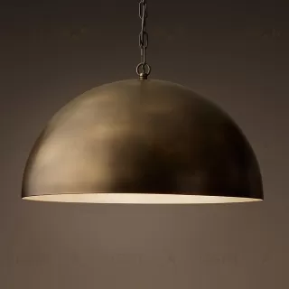 Подвесной дизайнерский светильник  Antiqued Metal Dome Pendant by Restoration Hardware LSR5908V1