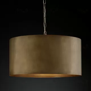 Подвесной дизайнерский светильник  Antiqued Metal Drum Pendant by Restoration Hardware LSR5910V1