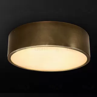 Подвесной дизайнерский светильник  Antiqued Metal Drum Flushmount by Restoration Hardware LSR5909V1