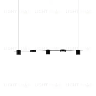 Подвесной дизайнерский светильник Linea  ( 5 плафонов, черный ) LSR8239V1