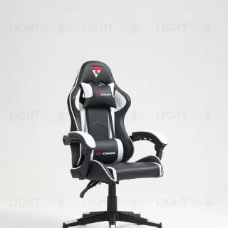 Кресло спортивное TopChairs Shadow черно-белый УТ000039461