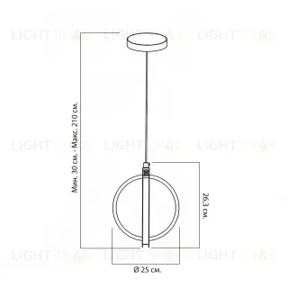 Черный светодиодный подвес “Глоу” LHLPN020723XNP