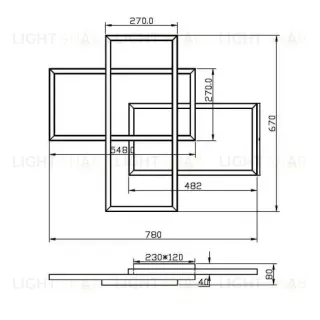 Накладной светильник Maytoni MOD016CL-L80BK 