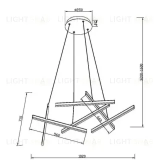 Подвесной светильник Maytoni MOD016PL-L80GK MOD016PL-L80GK