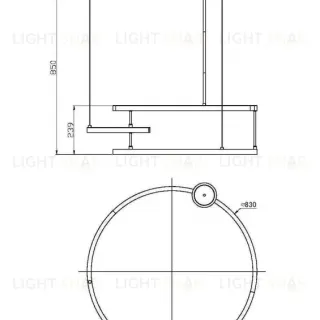 Люстра на штанге Maytoni MOD016PL-L52BK MOD016PL-L52BK