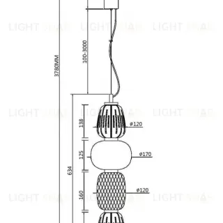 Подвесной светильник Maytoni MOD267PL-L32CH3K MOD267PL-L32CH3K