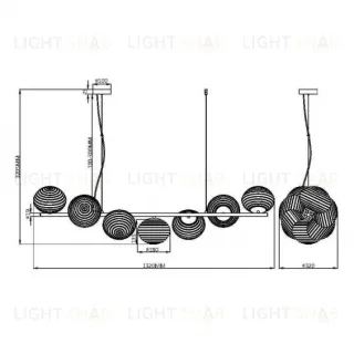 Подвесная люстра Maytoni MOD268PL-07G MOD268PL-07G