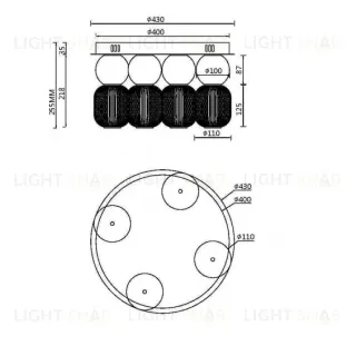 Накладная люстра Maytoni MOD273CL-L60CH3K MOD273CL-L60CH3K