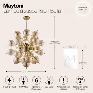 Подвесная люстра Maytoni MOD133PL-06BS MOD133PL-06BS