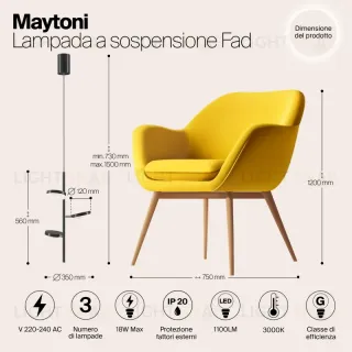 Подвесной светильник Maytoni MOD070PL-L18B3K MOD070PL-L18B3K