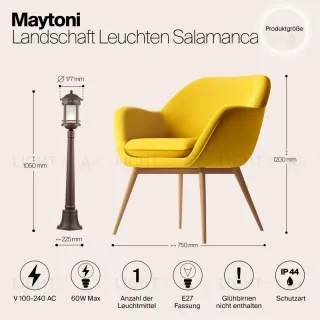 Садово-парковый светильник Maytoni O031FL-01BR O031FL-01BR