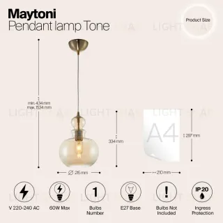 Подвесной светильник Maytoni P003PL-01BZ P003PL-01BZ