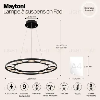 Подвесная люстра Maytoni MOD070PL-L63B3K MOD070PL-L63B3K
