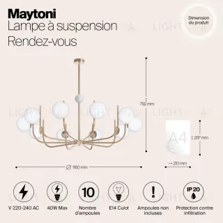 Люстра на штанге Maytoni MOD109PL-10BS MOD109PL-10BS
