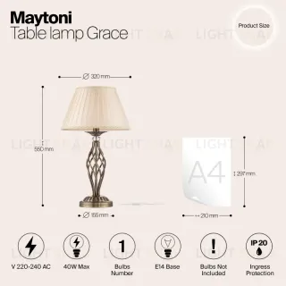 Настольная лампа Maytoni RC247-TL-01-R RC247-TL-01-R