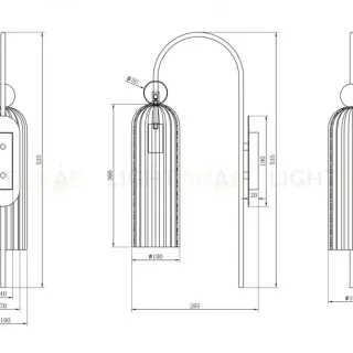 Бра Maytoni MOD302WL-01GR MOD302WL-01GR